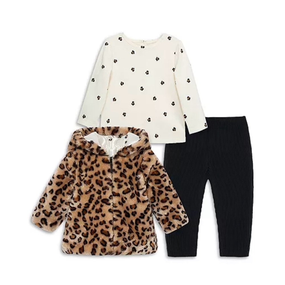 Leopard Print 3 pc Outfit, 12M